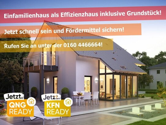 ++ EH40+ QNG-zertifiziert! ++ Wunderschönes Effizienzhaus inkl. HKW mit PV 8 kWp und Batterie 8,25 kWh inkl. Bauplatz s…