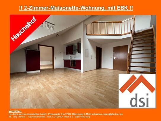 ! Maisonettewohnung mit Einbauküche in Würzburg-Heuchelhof !