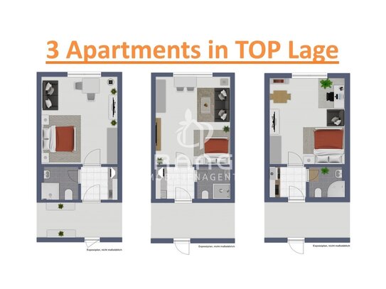 *** Investmentpaket mit 3 Apartments - Innenstadt Passau TOP LAGE - Uni 700m - 2/3 leerstehend!! ***