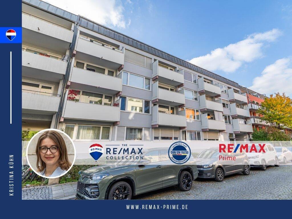 Stilvoll investieren mit fast 5% Rendite- vermietetes Apartment mit Westbalkon in Untersendling