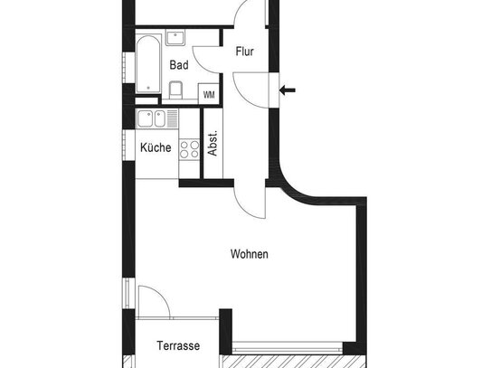 Jetzt wieder verfügbar - 2 Zimmer - Küche - Bad - Garten - Provisionsfrei