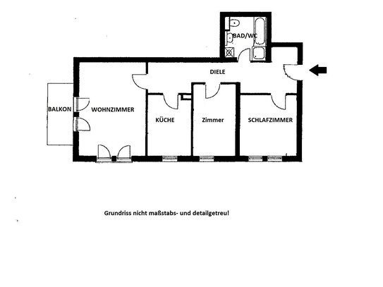 RESERVIERT ! Schöne 3-Zimmer-Wohnung mit Balkon in ruhiger Stadtrandlage von Rudolstadt