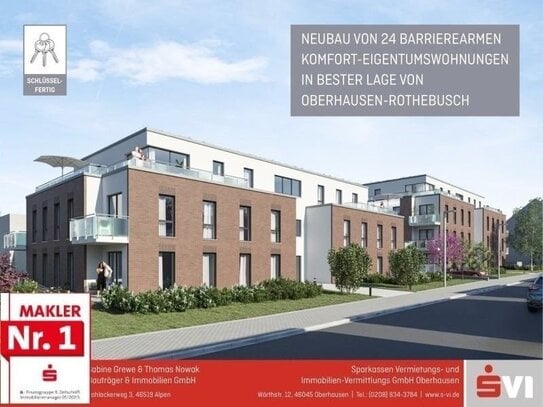 schlüsselfertiger Neubau -barrierearme Etagenwohnung mit Balkon und zwei Tiefgaragenstellplätzen