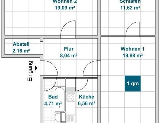 3-Raumwohnung ohne Balkon - Jetzt zugreifen!