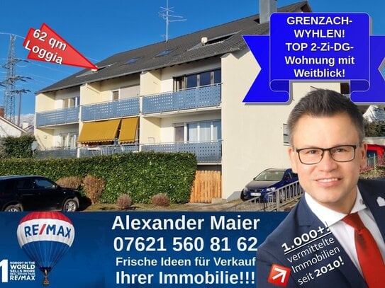 Modernisierte 2-Zi-DG-Wohnung mit Loggia in Grenzach-Wyhlen Rührberg!