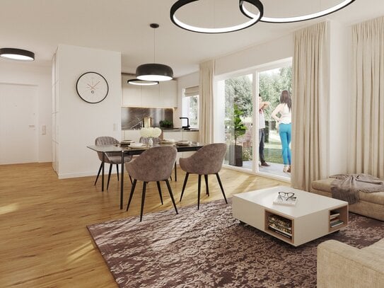 Exklusiver Neubau: Barrierefreie EG-2ZKB Wohnung, mit Garten und Stellplatz