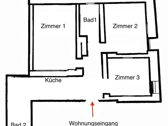 3 Zimmer * WG Geeignet * Leopoldstr. * Neu Renoviert * ab dem 01.12.