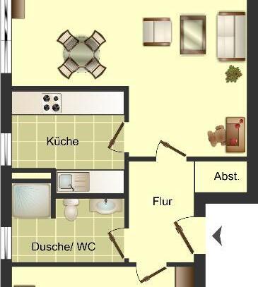 2 Zimmer 51 qm in der Albert-Maas-Str.