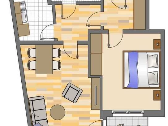 Demnächst frei! 2-Zimmer-Wohnung in Dortmund Brackel