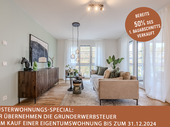 *MUSTERWOHNUNGS-SPECIAL* Next Level Living am Rhein - 94 m² großer Wohn(T)raum mit Loggia und Balkon