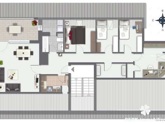 BERK Immobilien - Herrlicher Ausblick - 5-Zi-DG-Wohnung mit gemütlicher Loggia in München-Laim