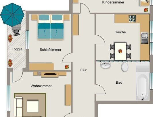 Demnächst frei! 3-Zimmer-Wohnung in Lünen Horstmar