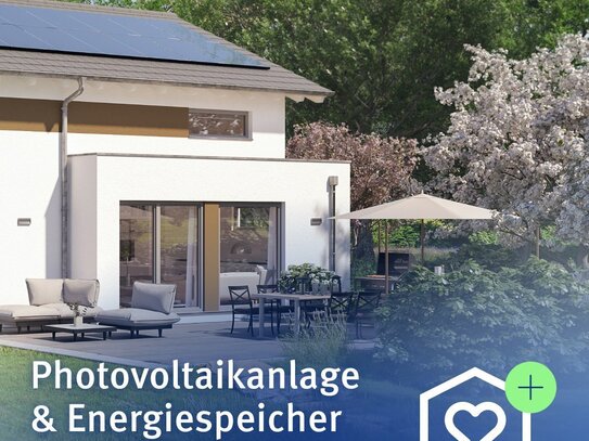 BAUHAUS INSPIRIERTER BUNGALOW, MIT EIGENLEISTUNG- PV UND SPEICHER INKUDIERT