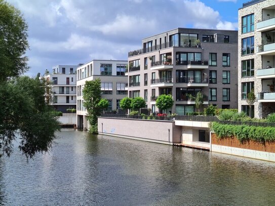 Wohnen direkt am Wasser - 3-Zimmer-Neubauwohnung mit Garten am Osterbekkanal