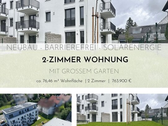 Barrierefrei - Nachhaltig - Neubau: 2-Zi.-Wohnung ca. 92m², Garten + Terrasse in Germering