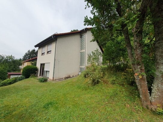 Modernes Einfamilienhaus in Split-Level-Bauweise am Waldrand in Altenplos