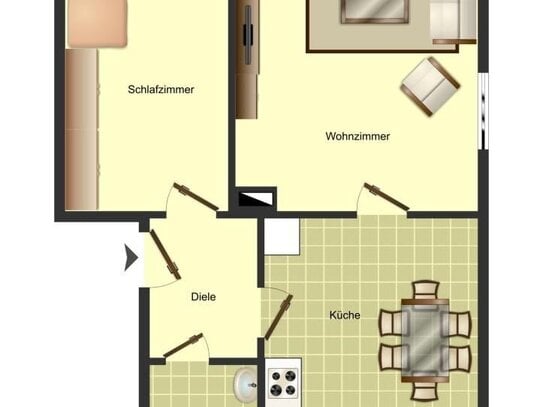 Demnächst frei! 2-Zimmer-Wohnung in Unna Innenstadt