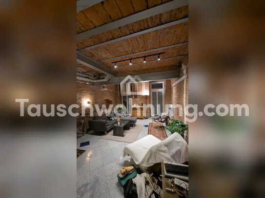 [TAUSCHWOHNUNG] Loft mit Backsteinwänden und Gewölbe im Souterrain