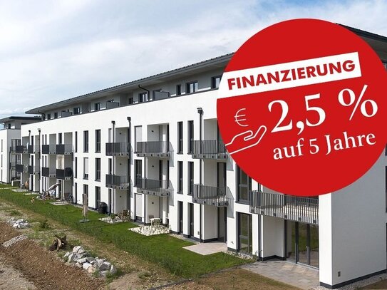 Moderne 3-Zimmer-Wohnung mit zwei vollwertigen Badezimmern und zentrierter Balkon-Ausrichtung