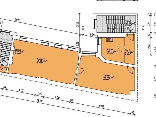 Ruhige 100 m², 3-4 Zimmer Wohnung zum selbst gestallten+Bauvertrag am Volkspark Friedrichshain