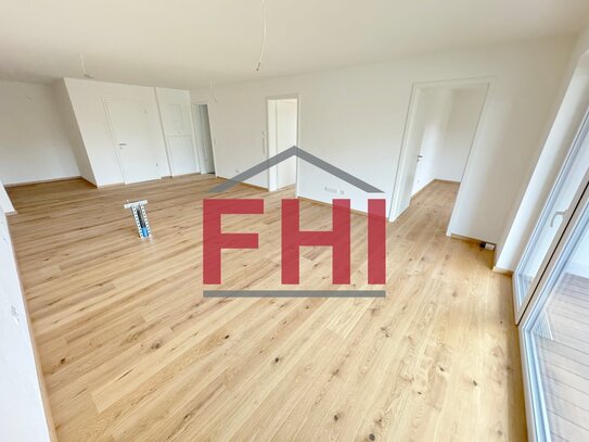 3-Zimmer Wohnung NEUBAU. Wohnen auf 88,5 m² in Gun zentral. Inklusive Stellplatz, Balkon und EBK.