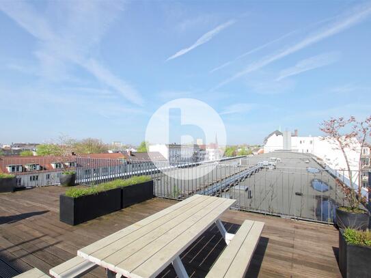 Moderne Bürofläche mit Dachterrasse und Weitblick mieten!