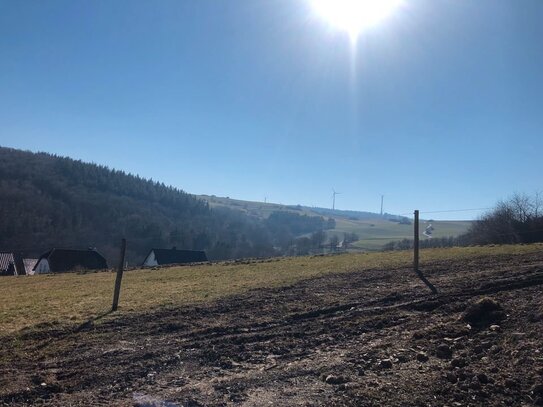 Baugrundstück mit leichter Hanglage, unverbaubarer Blick in Niederzissen