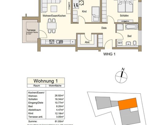 Die ideale "ANLAGE"- Dreizimmerneubauwohnung in Oberdürrbach