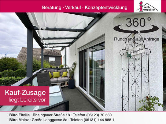 **Haus im Haus** Moderne Maisonettewohnung mit Balkon und Terrasse in Mommenheim