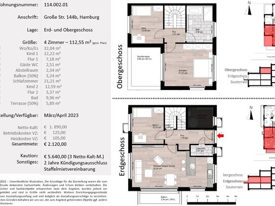 4 Zimmer Neubau-Maisonettenwohnung