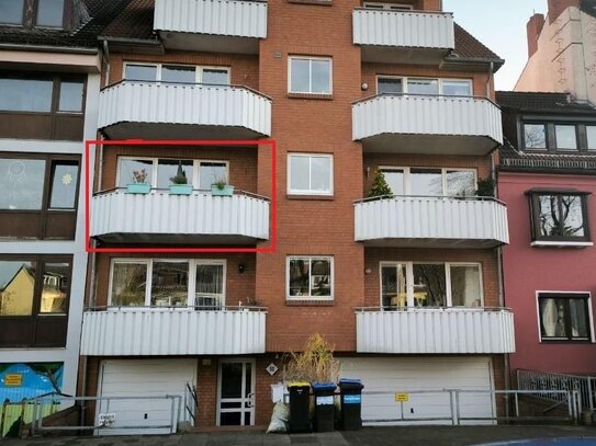 Zwei-Zimmer-Wohnung Bremen Findorff, bezugsfrei, 2 Balkone.