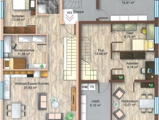 NEUBAU von 2 exklusiven Stadtvillen Maisonettewohnung Nr. 3 / Nr. 4 mit PKW-Tiefgaragestellplatz in Kassel-Harleshausen…