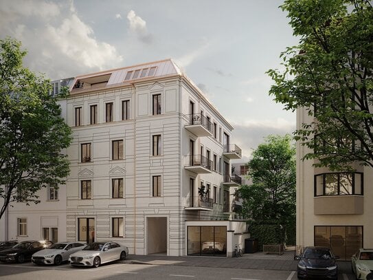 Repräsentative 3-ZKB-Wohnung im revitalisierten Altbau aus der Jahrhundertwende mit großzügigem Südbalkon