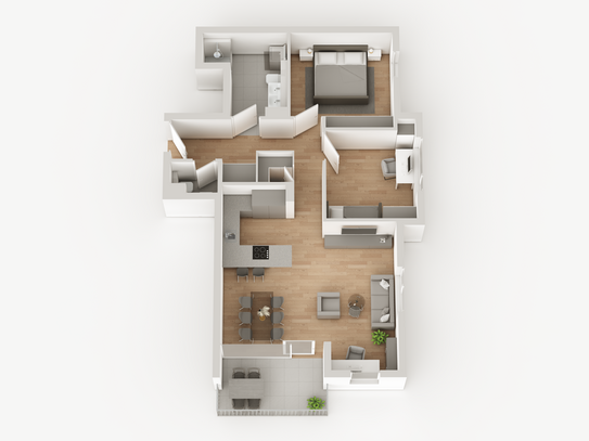 Neubau 3 Zi.-Wohnung mit Südloggia - Stadtquartier "Am Weinberg"