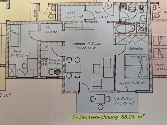 3-Zimmer DG-Wohnung