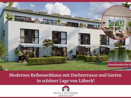 Modernes Reiheneckhaus mit Dachterrasse und Garten in schöner Lage von Lübeck!