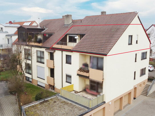 Helle, gemütliche 3-Zi-Wohnung, 90m², in Wendelstein bei Nürnberg mit Balkon, EBK, Garage & Stellplatz!