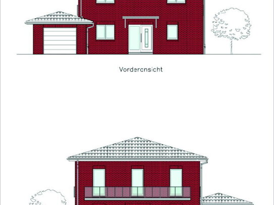 Neubauvorhaben eines Einfamilienhauses mit Garage schlüsselfertig in KFW 40