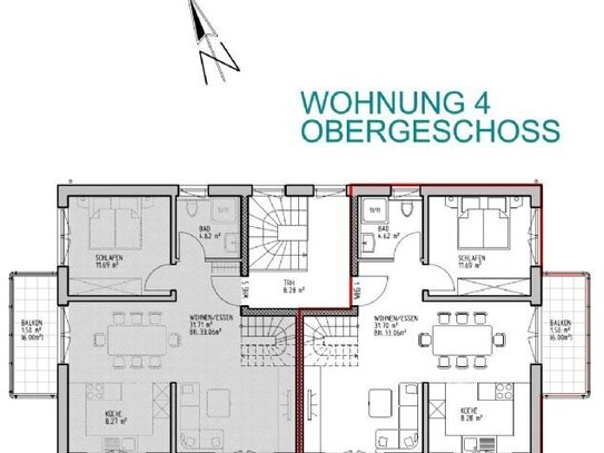 Energieeffiziente 4-Zimmer Maisonettewohnung mit Balkon