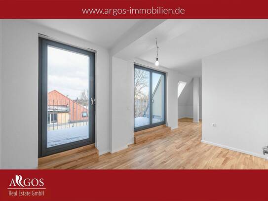 Schöne 3-Zimmer-Dachgeschosswohnung mit Dachterrasse und Wannenbad in energieeffizientem Neubau-Erstbezug Nähe U-Reside…