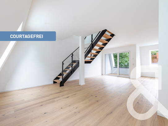 COURTAGEFREI - Neubau-Dachgeschoss-Maisonette in Winterhude // WE32