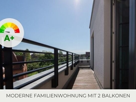 ** Moderne Wohnung über den Dächern Leipzigs | 2 moderne Bäder | 2 Terrassen | Parkett | Tiefgarage **