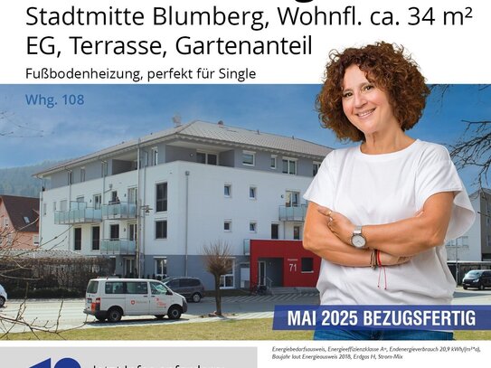 Klein, fein & einfach perfekt – Ihre Single-Wohnung mit Terrasse in Blumberg!