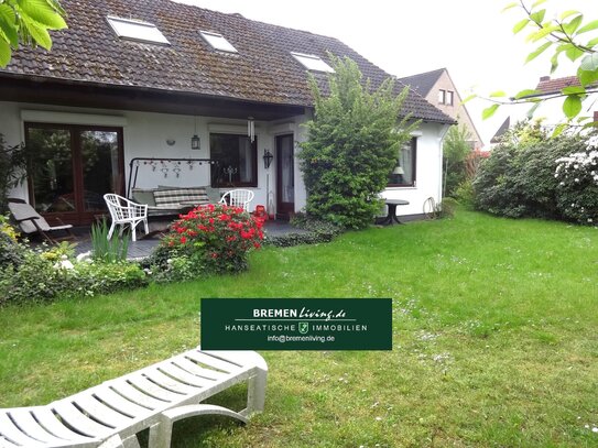 Familien-Bungalow in idyllischer Gartenlage, Garage & Carport, eigene Zufahrt