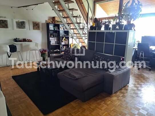 [TAUSCHWOHNUNG] Maisonette Wohnung mit großer Loggia und Gartenmitbenutzung