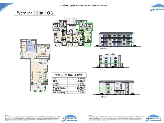 Eigentumswohnung 1.OG 68m² mit Balkon und Aufzug