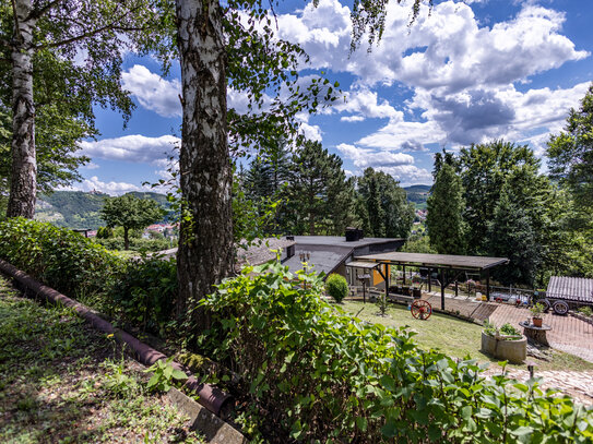 IDYLLISCHE OASE AM HANG MIT BLICK AUF DIE LEUCHTENBURG