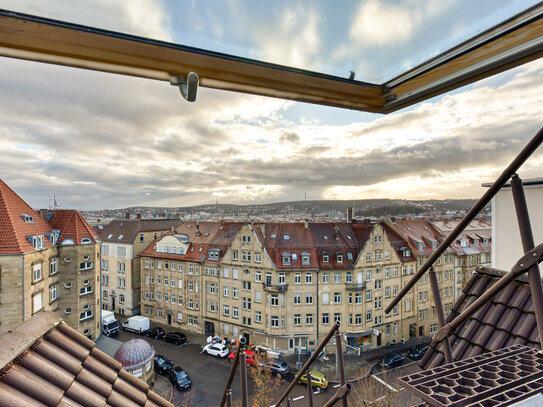 +++ Fernblick bis zum Fernsehturm - DG-Maisonette mit Studio und West-Terrasse - 2 Bäder & Parkett - Aufzug - inkl. E...