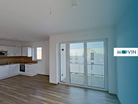 **BARRIEREFREI** Intelligent geschnittene 2-Zimmer-Neubauwohnung mit EBK und BALKON