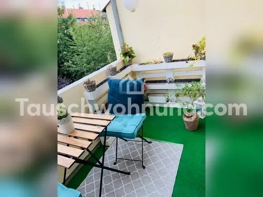 [TAUSCHWOHNUNG] Zentral wohnen in netter Nachbarschaft mit Balkon und Garten